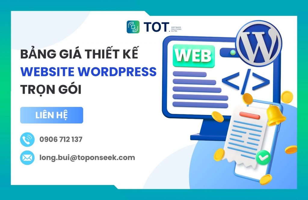 bảng giá thiết kế website wordpress